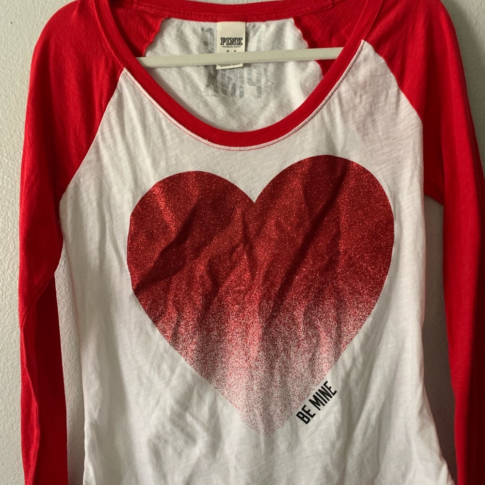 PINK sparkly heart t-shirt